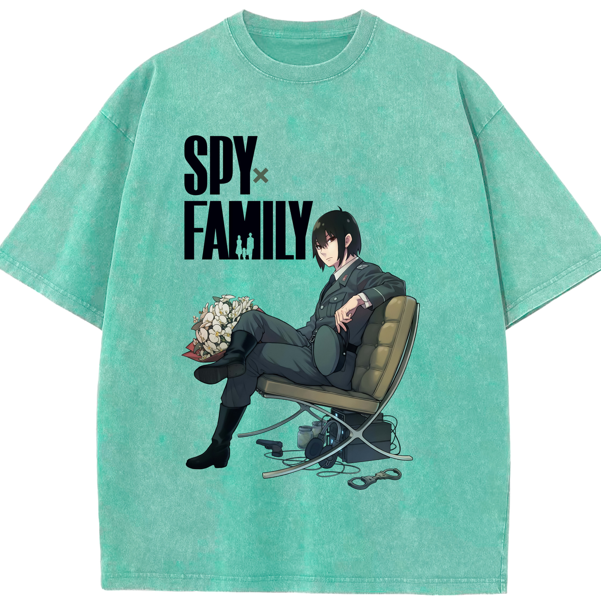 （画像用） SPY×FAMILY间谍家家酒 綿100% ヴィンテージ風 半袖Tシャツ（フロントプリント）